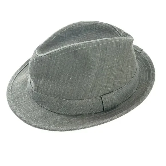 Dorfman Pacific Co Hat DPC Olive Green Fedora Matching Band Cotton Size L - Picture 1 of 7